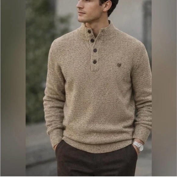 Knit Quarter-Button Sweater - Picture 1 of 2